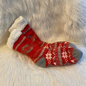 Ohio State Women’s Slipper Socks Red -White Fuzzy Soft‎ Warm One Size Fit…